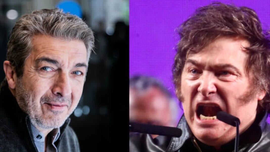 Javier Milei furioso contra Ricardo Darín: la frase que le dedicó Milei-Darín