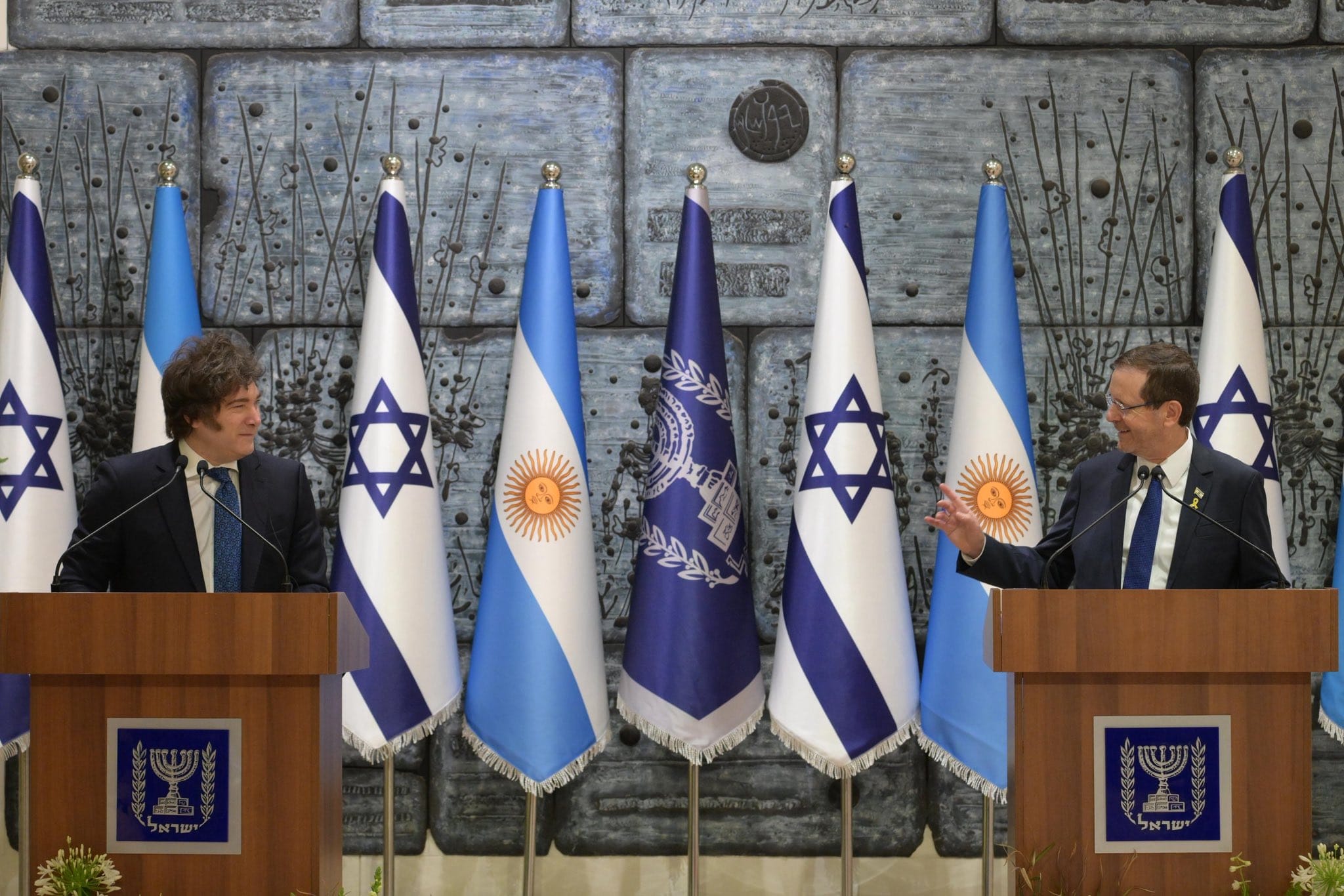 El presidente de Israel a Milei: 