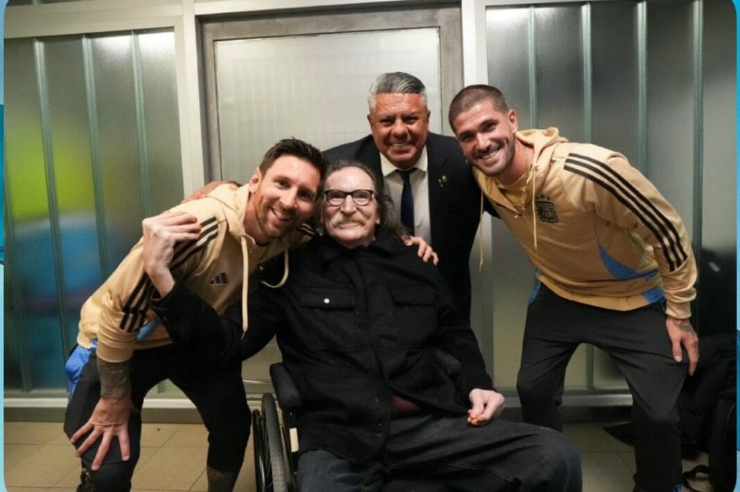 Encuentro entre leyendas: Charly García se sumó a la despedida de Messi Encuentro entre leyendas: Charly García se sumó a la despedida de Messi