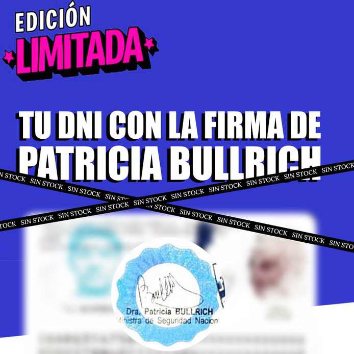 Bullrich se quedó sin el RENAPER y le puso humor en un posteo DNI