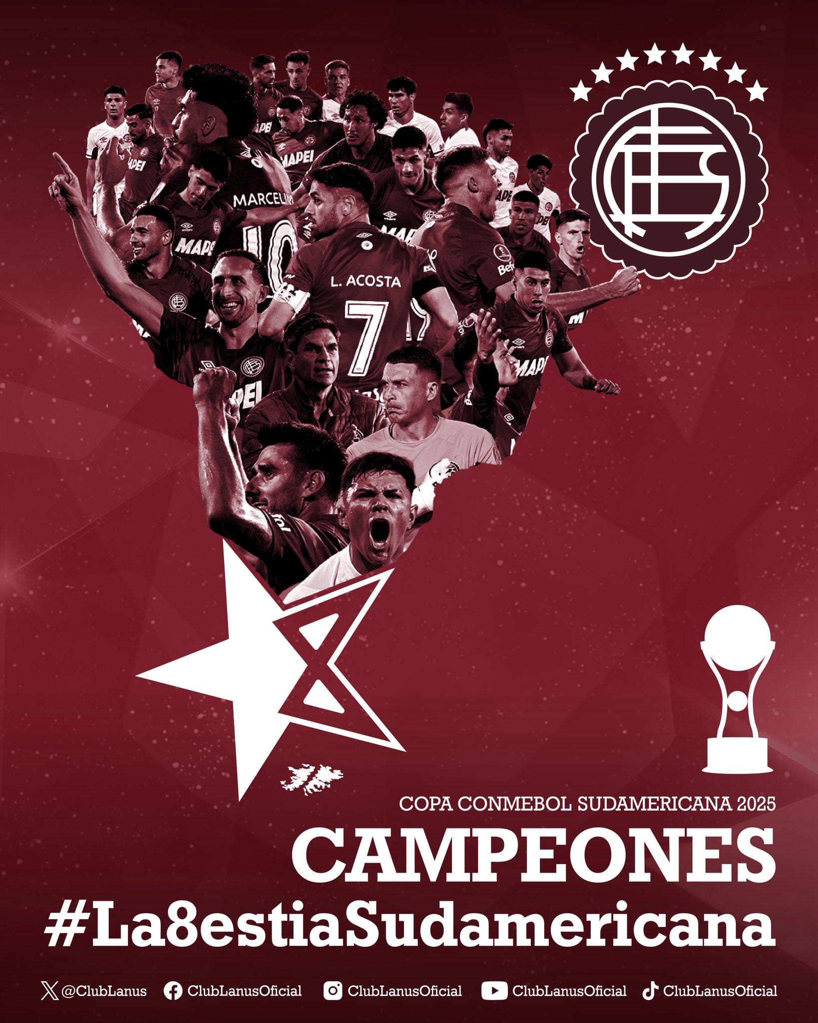 Écharpe Football Finale Coupe Sud Conmebol 2021 - Lanus Vs Défense Et Justice