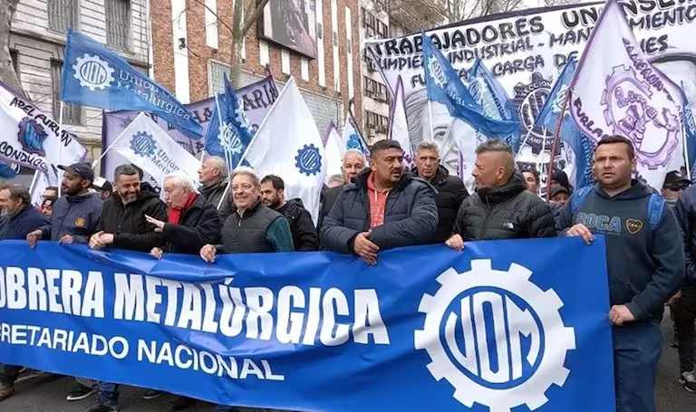 La UOM denuncia una crisis industrial profunda y apunta al Gobierno Nacional UOM