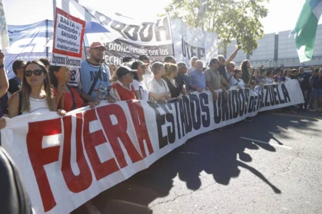 Maduro detenido: marcha a favor del venezolano en la ciudad Marcha-Venezuela