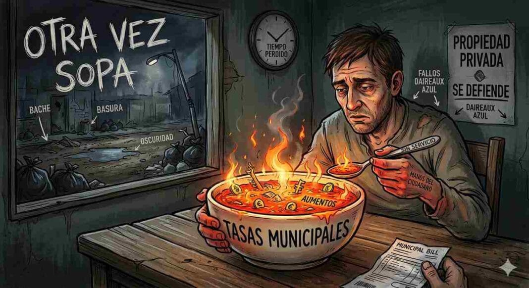 Otra vez sopa: El plato caliente de las tasas municipales que quema en manos del ciudadano otra vez sopa