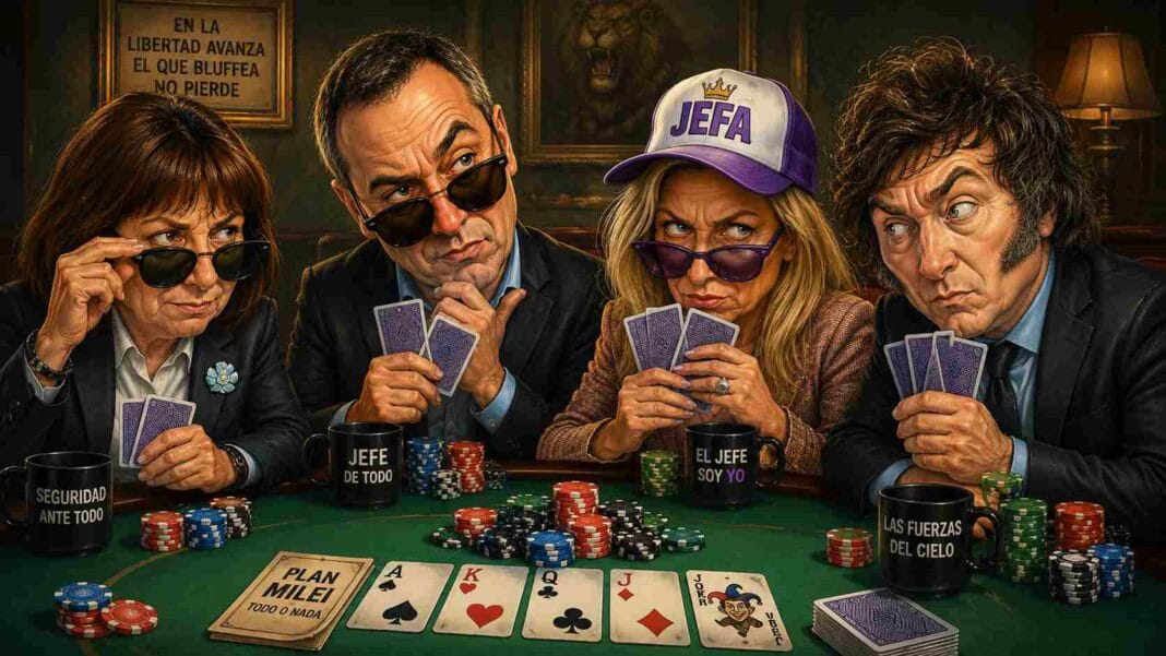 Adorni, Bullrich y el club de los desconfiados poker