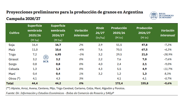 FOTO 2 - PROYECCIONES DE PRODUCCIÓN DE GRANOS EN ARGENTINA