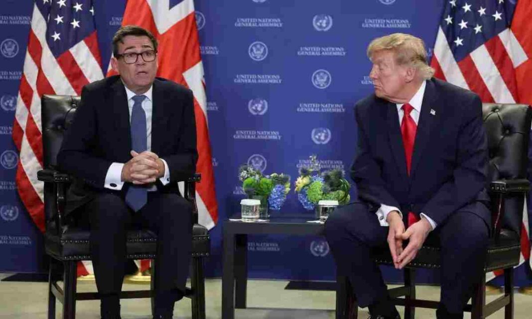 Trump y Burnham hablaron de Malvinas en Nueva York durante su primer encuentro cara a cara Trump Burnham