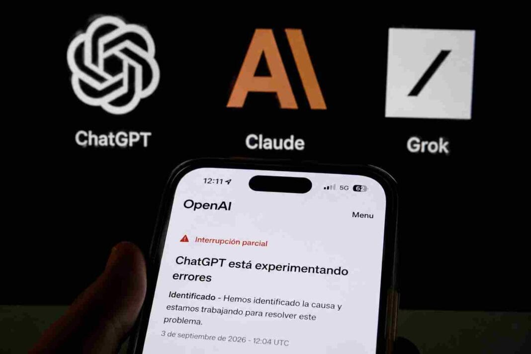 Caída de ChatGPT: qué pasó con OpenAI y por qué también fallaron Claude y Grok chat
