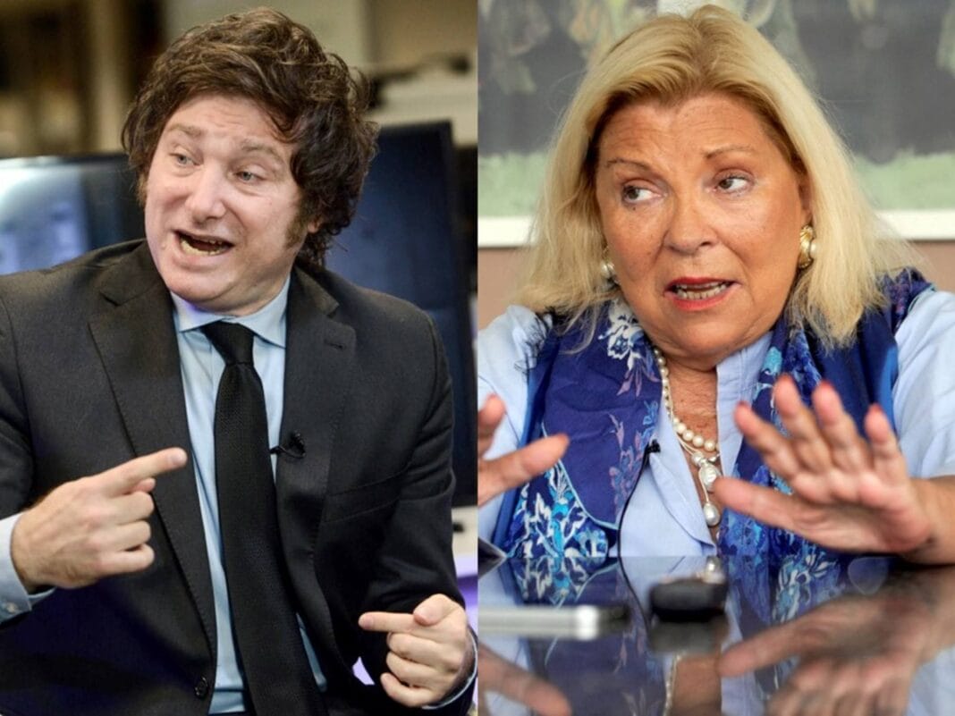 Carrió denunció a Milei por “abuso de autoridad en contexto de violencia de género” Carrió-Milei
