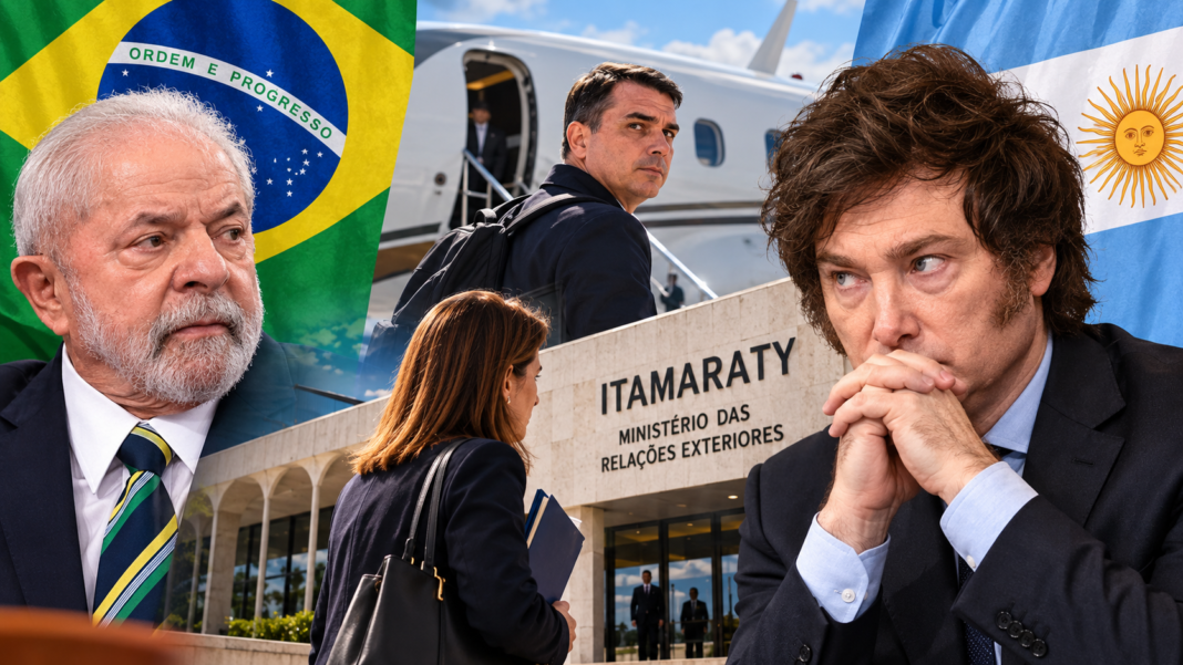 Brasil convocó a la diplomática argentina para pedir explicaciones por el viaje de Flávio Bolsonaro a Estados Unidos Brasil convocó a la diplomática argentina para pedir explicaciones por el viaje de Flávio Bolsonaro a Estados Unidos